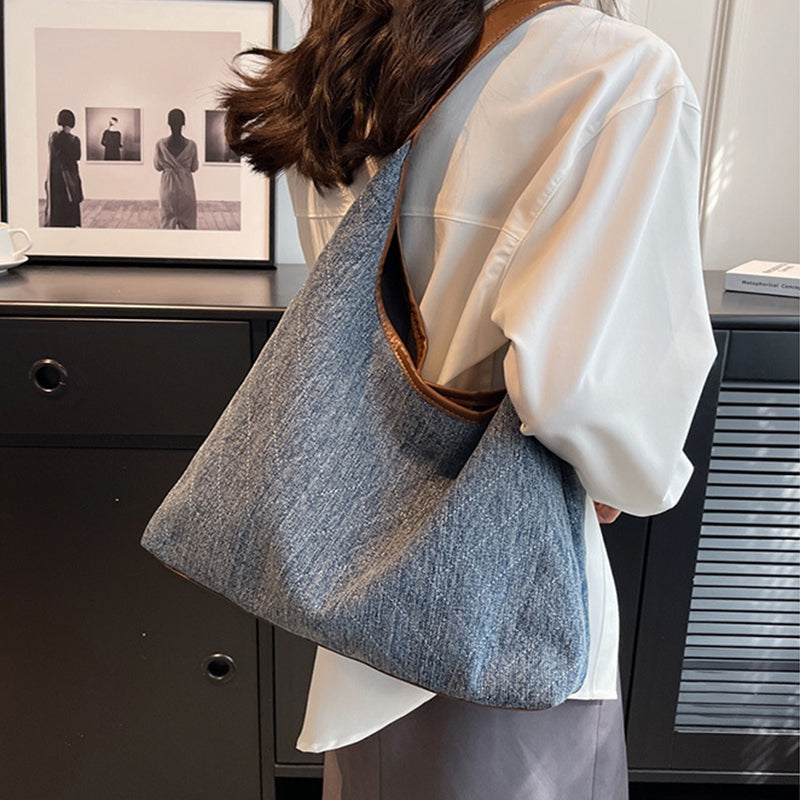 Denim Shoulder Tote Bag for Women