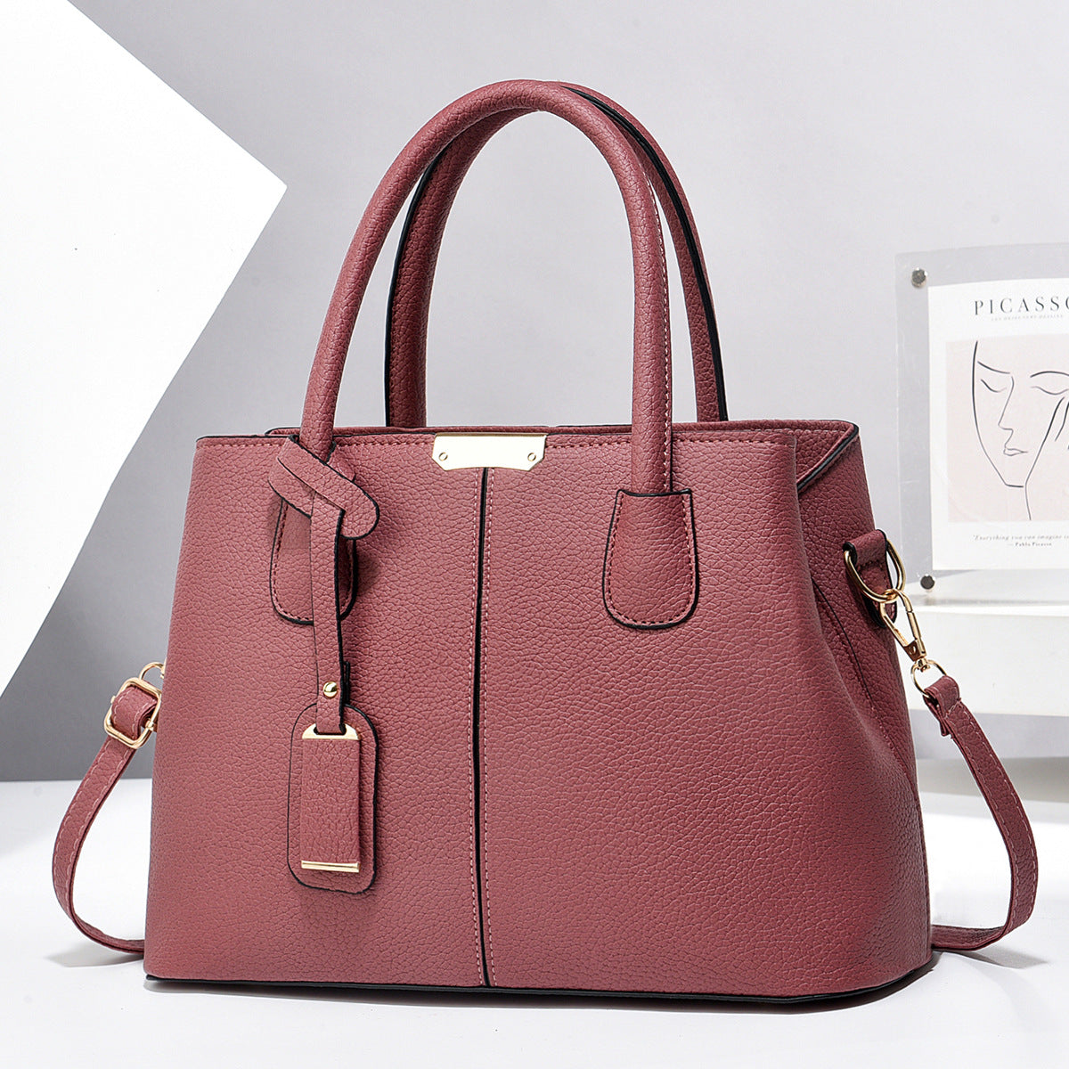 PU Leather Shoulder Tote for Women
