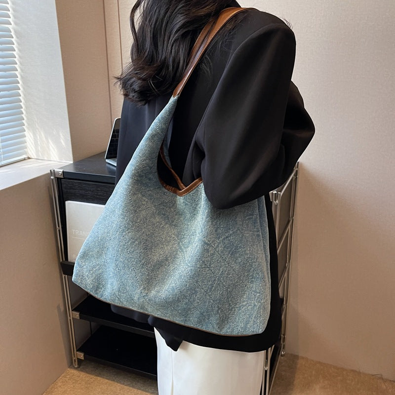 Denim Shoulder Tote Bag for Women