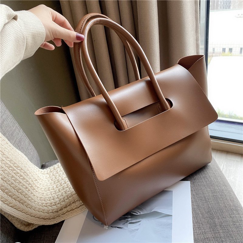 Retro Leather Tote Bag for Women