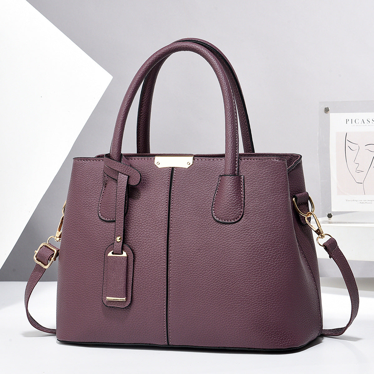PU Leather Shoulder Tote for Women