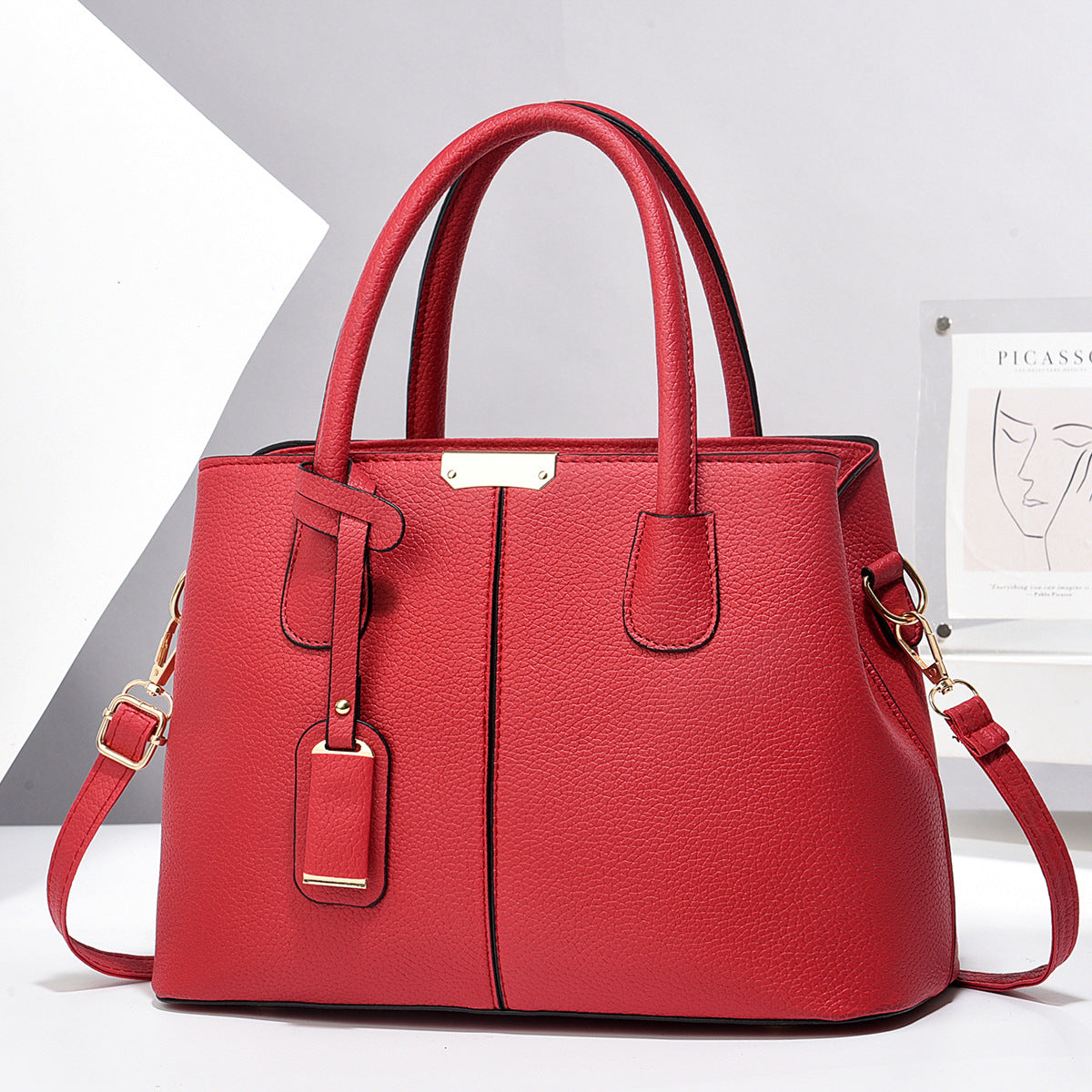 PU Leather Shoulder Tote for Women