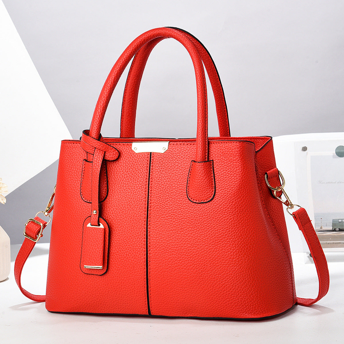 PU Leather Shoulder Tote for Women