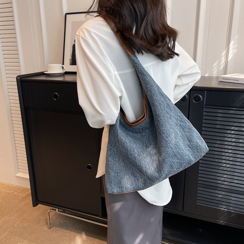 Denim Shoulder Tote Bag for Women