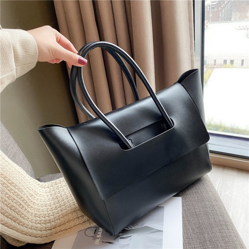 Retro Leather Tote Bag for Women
