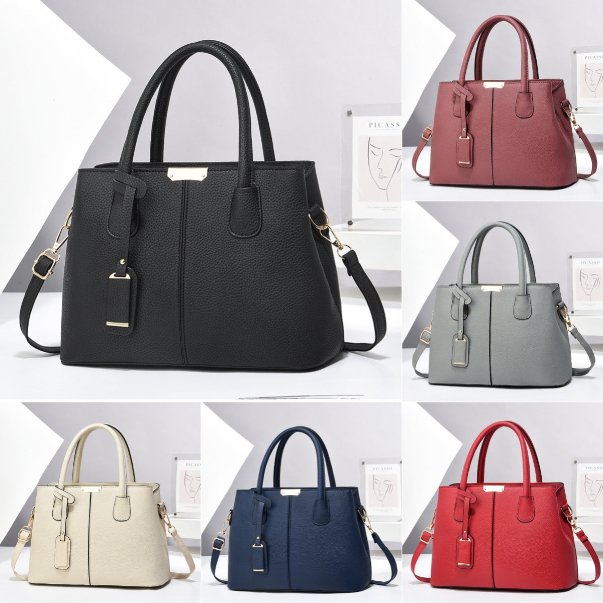PU Leather Shoulder Tote for Women