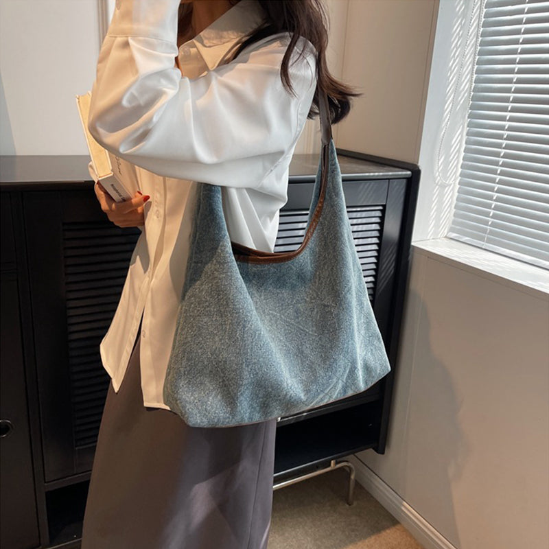 Denim Shoulder Tote Bag for Women