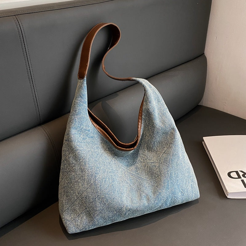 Denim Shoulder Tote Bag for Women