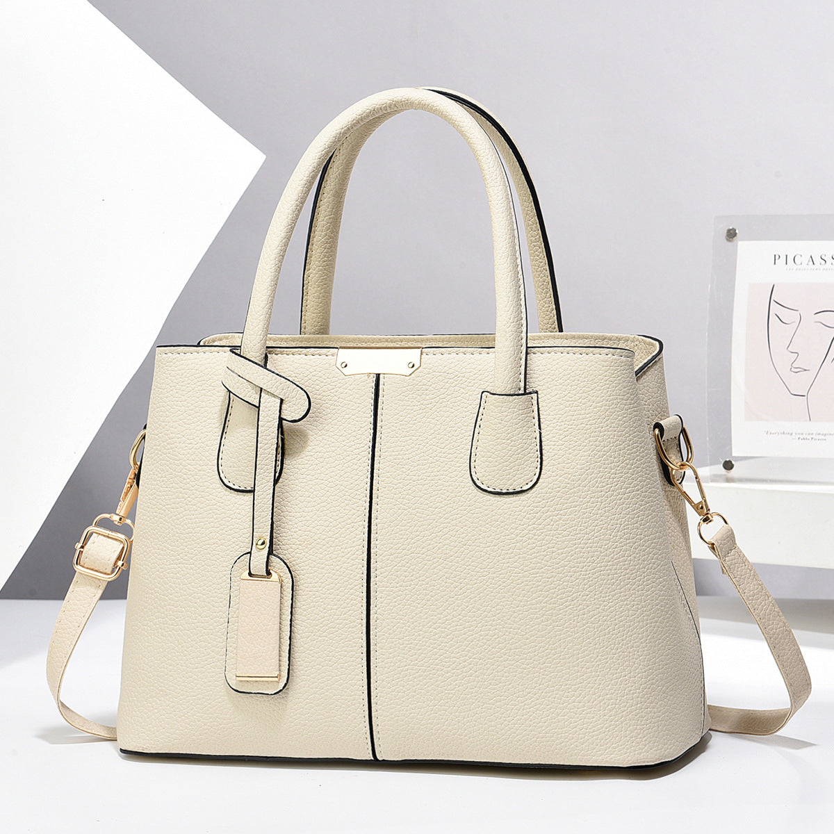 PU Leather Shoulder Tote for Women