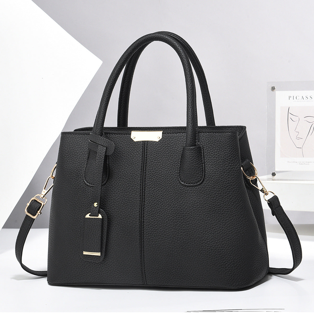 PU Leather Shoulder Tote for Women